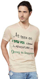 Men's Lycra Polyester Round/V Neck T-shirt