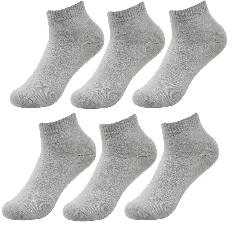 Premium Grey Cotton Cushion Ankle Socks For Men's and Women's