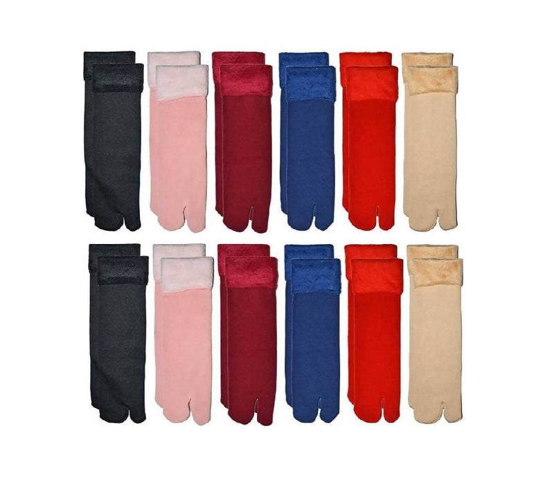 Trendy Women's Colorful Premium Snow Warm Fur Cashmere Velvet socks