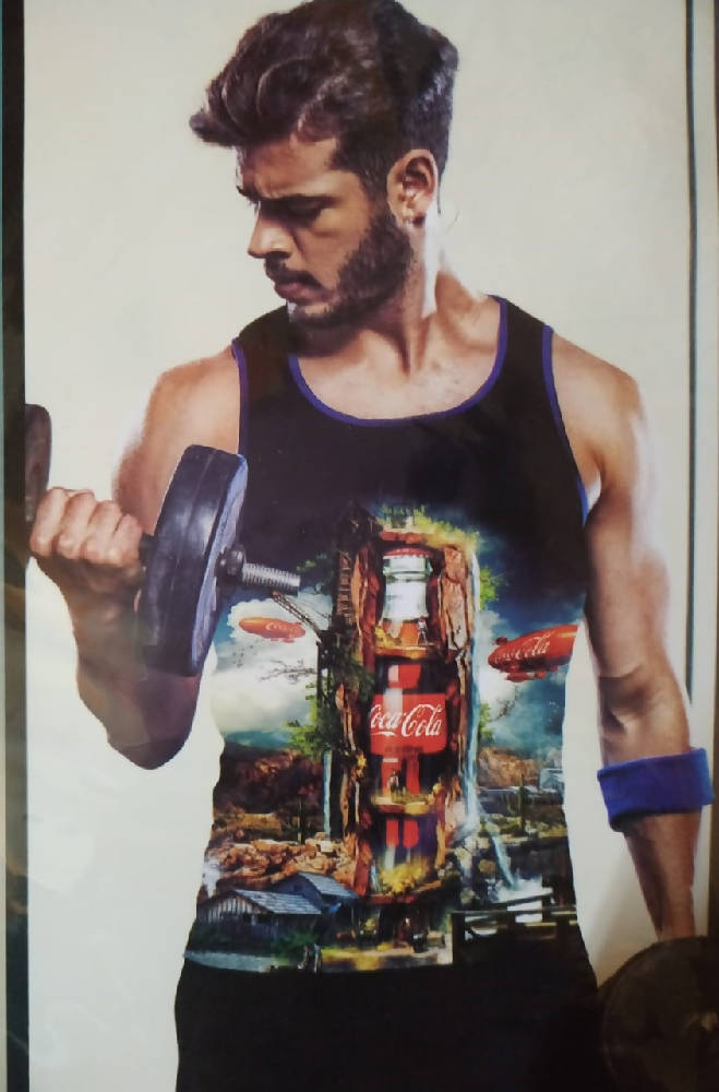 Men's Designer Graphic Printed Sports Sleeveless T-Shirts